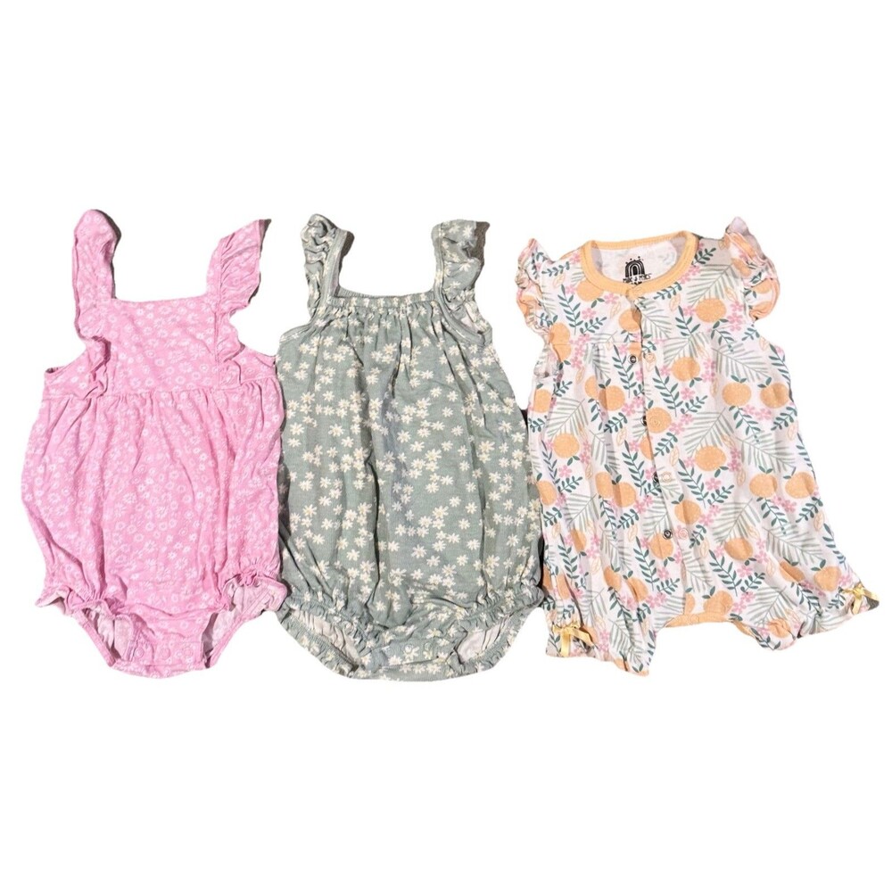 Millie & Myles Carters Set Of 3 Rompers Toddler Girl 18M Bright Summer Colors
